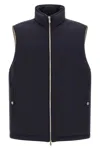 Brunello Cucinelli High-neck Down Gilet In Blue