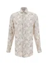Brunello Cucinelli Men Paisley Design Shirt In Multicolor