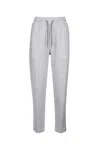 Brunello Cucinelli Light Grey Cotton Blend Sweatpants In Gray