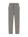 Brunello Cucinelli Linen Pants In Brown