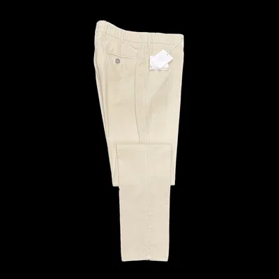 Pre-owned Brunello Cucinelli Men's Pants Size 28 / 44 Pale Yellow Lightweight Corduroy