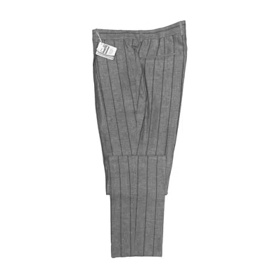 Pre-owned Brunello Cucinelli Men's Pants Size 36 / 52 Grey Lightweight Wool Linen & Silk In Gray