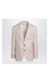 Brunello Cucinelli Papaya-colored Prince Of Wales Jacket