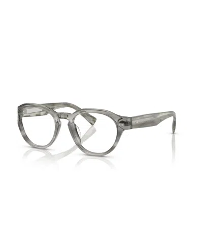 Brunello Cucinelli Men's Phantos Eyeglasses, Bc3007 In Striped Gray
