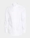 Brunello Cucinelli Men's Basic Fit Solid Sport Shirt With Button-down Collar In White