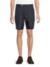 Brunello Cucinelli Men's Pinstripe Pleated Shorts
