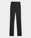 Brunello Cucinelli Men's Pleated Formal Pants With Side Tabs In Cy458 Charcoal