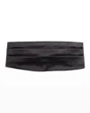 Brunello Cucinelli Men's Pleated Tuxedo Cummerbund In Dark Grey