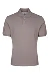 Brunello Cucinelli Short Sleeve Polo Shirt In Multicolor