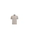 Brunello Cucinelli Beige Cotton Polo Shirt In Gray