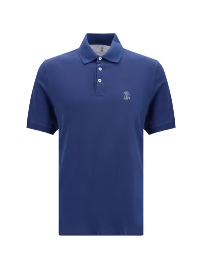 Brunello Cucinelli Men Cotton Polo Shirt In Multi