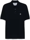 Brunello Cucinelli Midnight Polo Shirt With Buttoned Placket