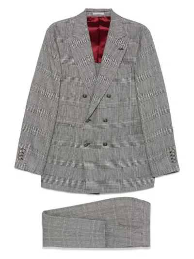 BRUNELLO CUCINELLI MEN'S PRICE OF WALES SUIT
