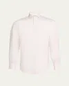 Brunello Cucinelli Men's Printed Linen Sport Shirt In Panama And Papaya