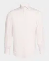 Brunello Cucinelli Men's Printed Linen Sport Shirt In Panama And Papaya