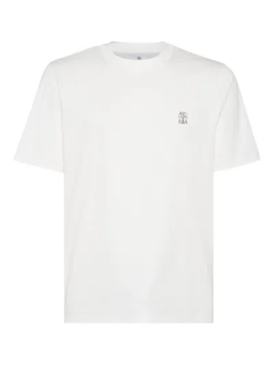 BRUNELLO CUCINELLI BRUNELLO CUCINELLI MEN PRINTED LOGO T-SHIRT