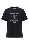 Brunello Cucinelli Blue Jersey Printed Crewneck T-shirt In Blue