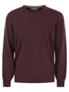 Brunello Cucinelli Men Pure Cashmere Crew-neck Sweater In Brown