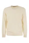 Brunello Cucinelli Pure Cashmere Crew-neck Sweater For Men In Beige