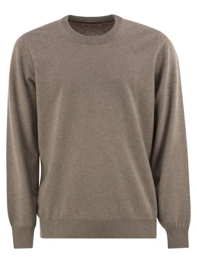 Brunello Cucinelli Men Pure Cashmere Crew-neck Sweater In Multi