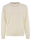 Brunello Cucinelli Pure Cashmere Crew-neck Sweater For Men In White