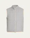 Brunello Cucinelli Padded Vest In Pearl Grey