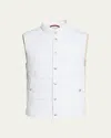 Brunello Cucinelli Quilted Shell Down Gilet In Off White