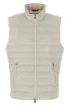 Brunello Cucinelli Quilted Vest In Water-repellent Technical Fabric In Gray