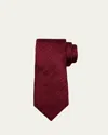 Brunello Cucinelli Men's Regimental Stripe Silk And Cotton Tie In Red