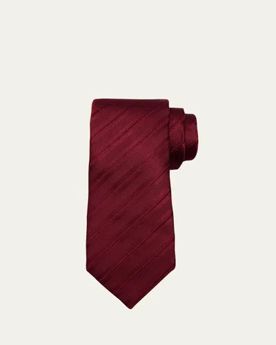 Brunello Cucinelli Men's Regimental Stripe Silk And Cotton Tie