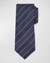 Brunello Cucinelli Men's Regimental Stripe Tie In Blue/white