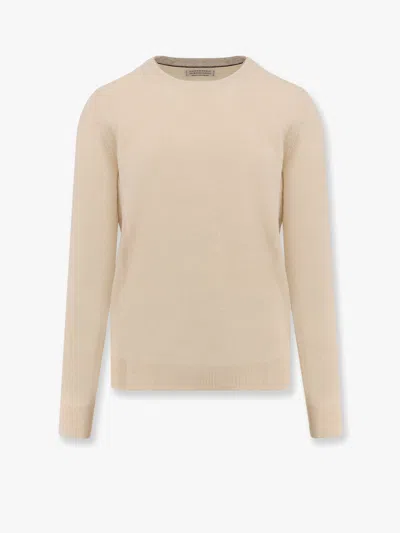 Brunello Cucinelli Men Regular Fit Cashmere Sweater In Neutral