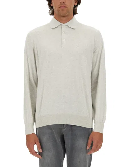 Brunello Cucinelli Men Regular Fit Polo Shirt In White