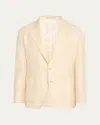 Brunello Cucinelli Men's Resca Textured Solid Sport Coat In Cream
