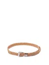 Brunello Cucinelli Men Reversed Braided Belt With Tip In Multicolor
