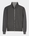 Brunello Cucinelli Cashmere Reversible Bomber Jacket Puffer Jackets Gray In Gray