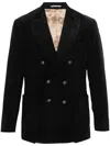 Brunello Cucinelli Tailored Cotton Cashmere Blazer With Double Vent In Black