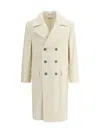 Brunello Cucinelli Men One-and-a-half-breasted Coat In White