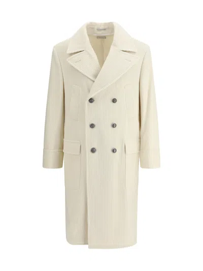 BRUNELLO CUCINELLI BRUNELLO CUCINELLI MEN RIBBED CASHMERE COAT
