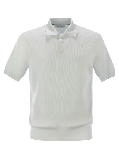 BRUNELLO CUCINELLI BRUNELLO CUCINELLI MEN RIBBED COTTON POLO-STYLE JERSEY