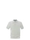 Brunello Cucinelli Men's Ribbed Cotton Polo-style Jersey In Blue