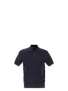 Brunello Cucinelli Short Sleeved Buttoned Polo Shirt In Blue