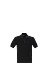 Brunello Cucinelli Black Polo Shirt In Cotton Short-sleeves With Bottons