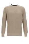 Brunello Cucinelli Ribbed Sweater Sweaters And Cardigans In Cream