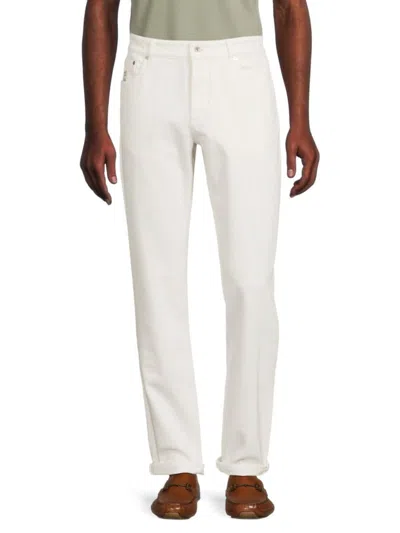 Brunello Cucinelli Men's Rolled Cuff Jeans In White