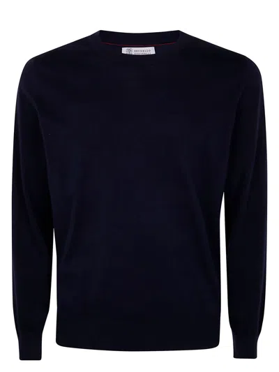 BRUNELLO CUCINELLI MEN'S ROUND NECK SWEATER