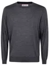 Brunello Cucinelli Men's Round Neck Sweater In Gray