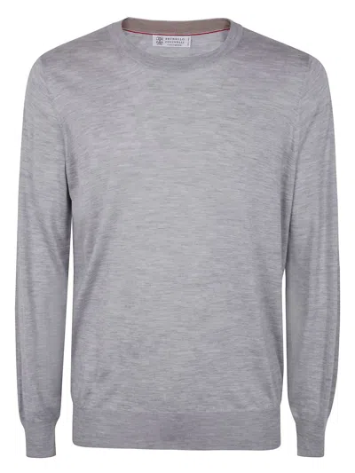 BRUNELLO CUCINELLI MEN'S ROUND NECK SWEATER