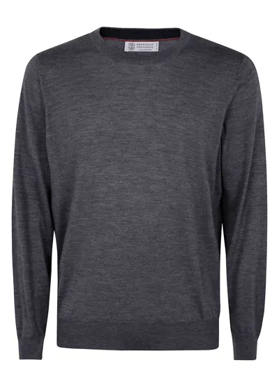BRUNELLO CUCINELLI MEN'S ROUND NECK SWEATER