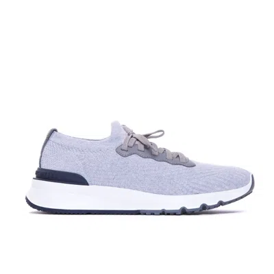 Brunello Cucinelli Men Runner Sneakers In Gray